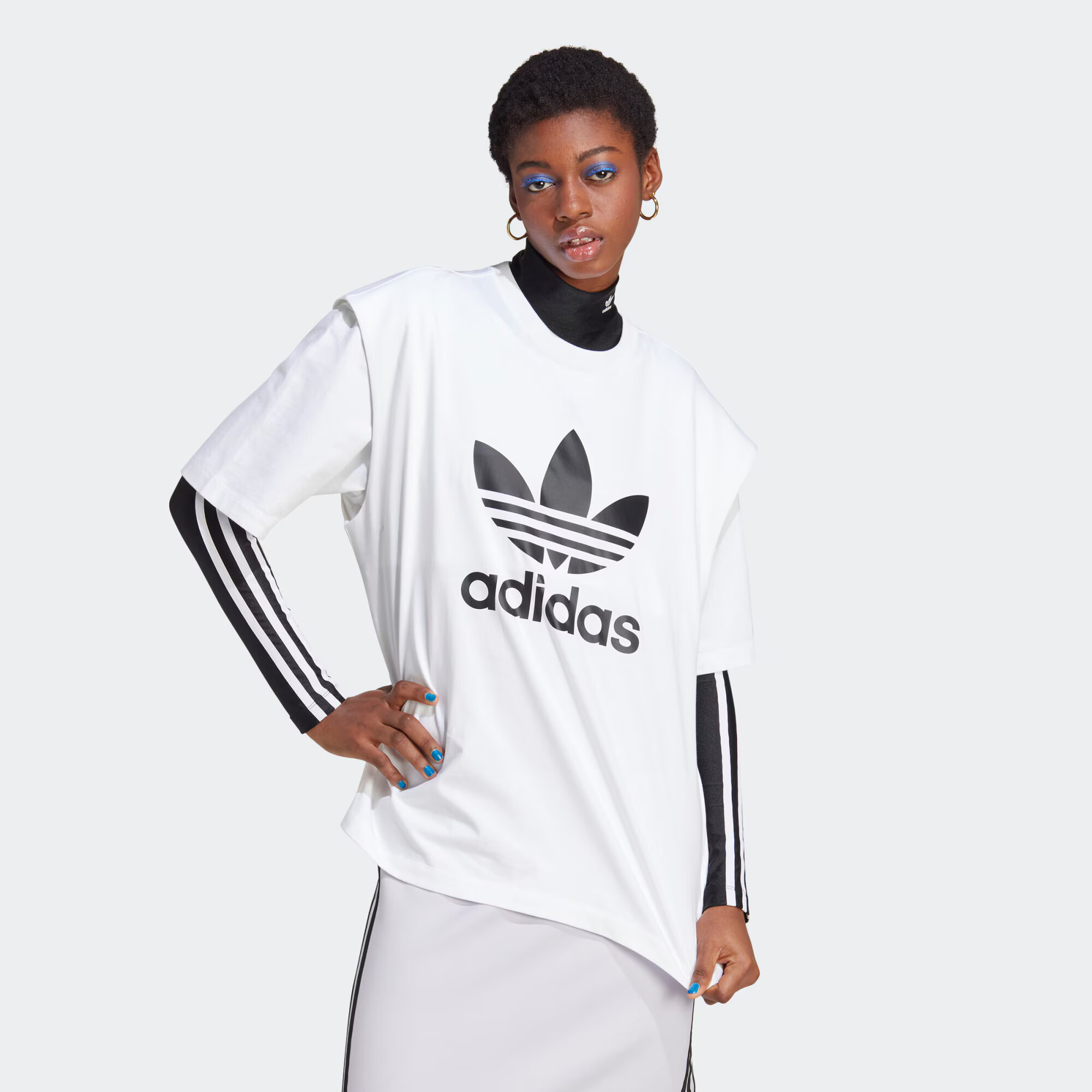 ADIDAS ORIGINALS Tričko čierna / šedobiela - Pepit.sk