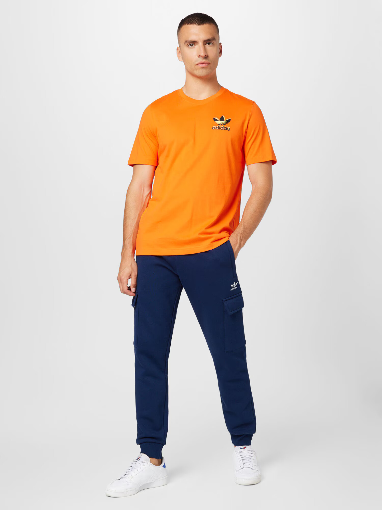 ADIDAS ORIGINALS Tričko 'FIRE' žltá / oranžová / čierna / biela - Pepit.sk