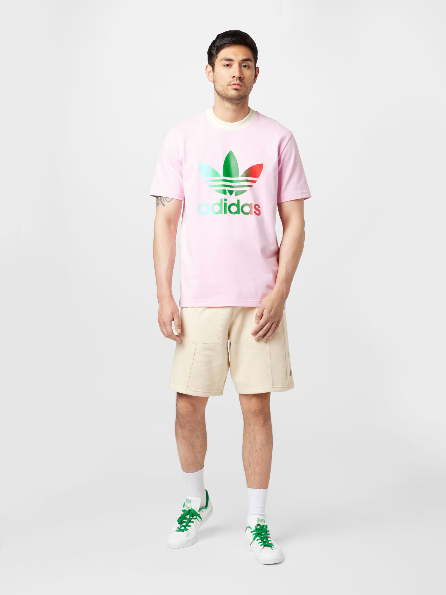 ADIDAS ORIGINALS Tričko krémová / trávovo zelená / ružová / červená - Pepit.sk