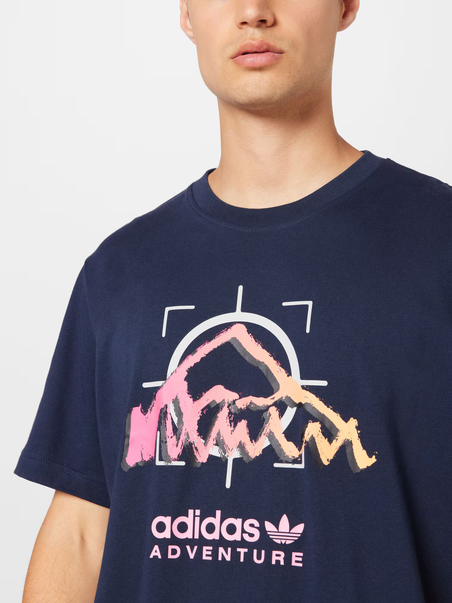 ADIDAS ORIGINALS Tričko námornícka modrá / marhuľová / pastelovo ružová / biela - Pepit.sk