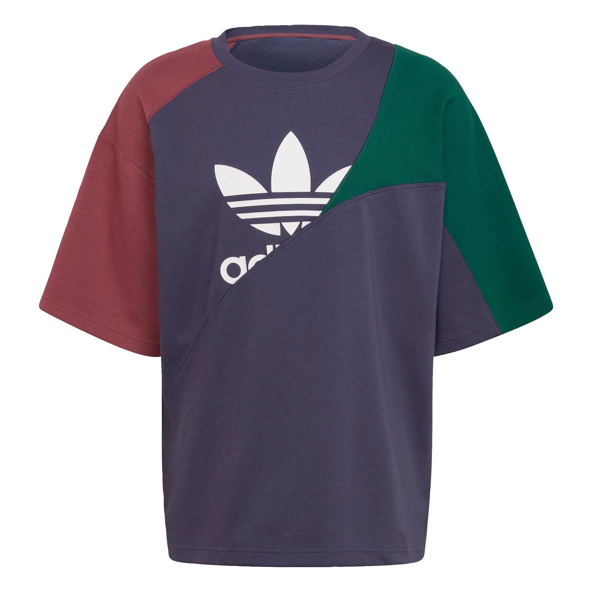 ADIDAS ORIGINALS Tričko 'Adicolor Colorblock' námornícka modrá / zelená / červená / biela - Pepit.sk