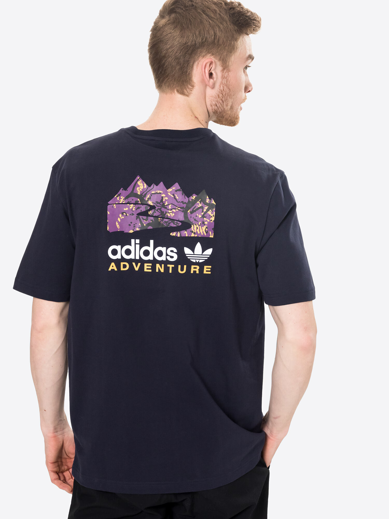 ADIDAS ORIGINALS Tričko tmavofialová / broskyňová / čierna / biela - Pepit.sk