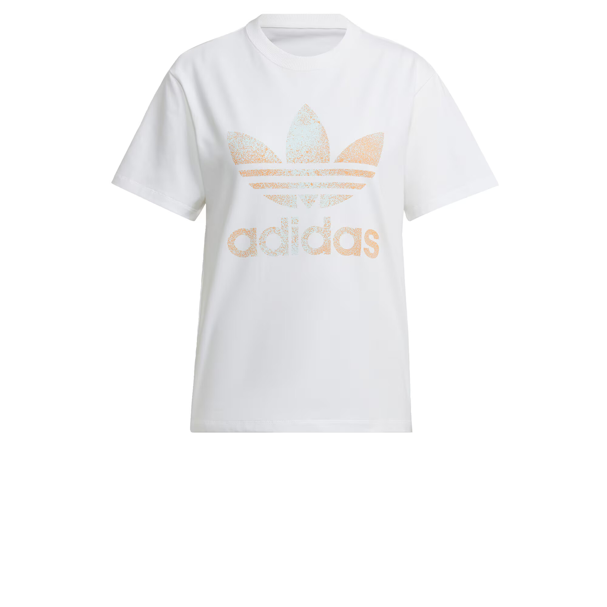 ADIDAS ORIGINALS Tričko 'Trefoil' mätová / svetlooranžová / biela - Pepit.sk