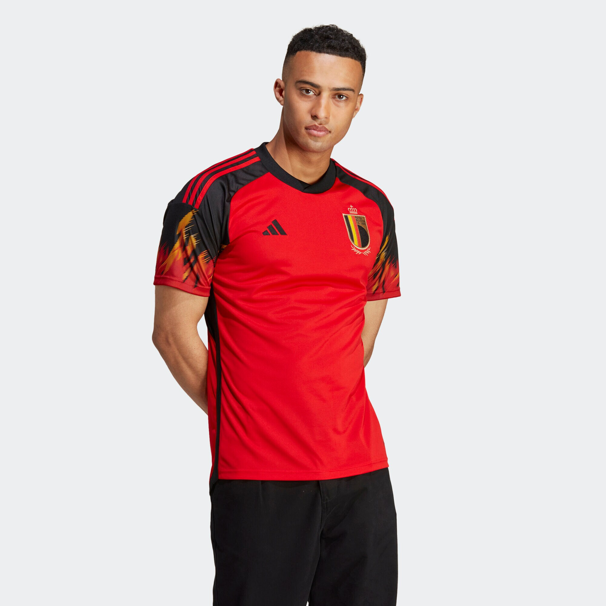 ADIDAS PERFORMANCE Dres 'Belgien 22' limetková / oranžovo červená / čierna - Pepit.sk