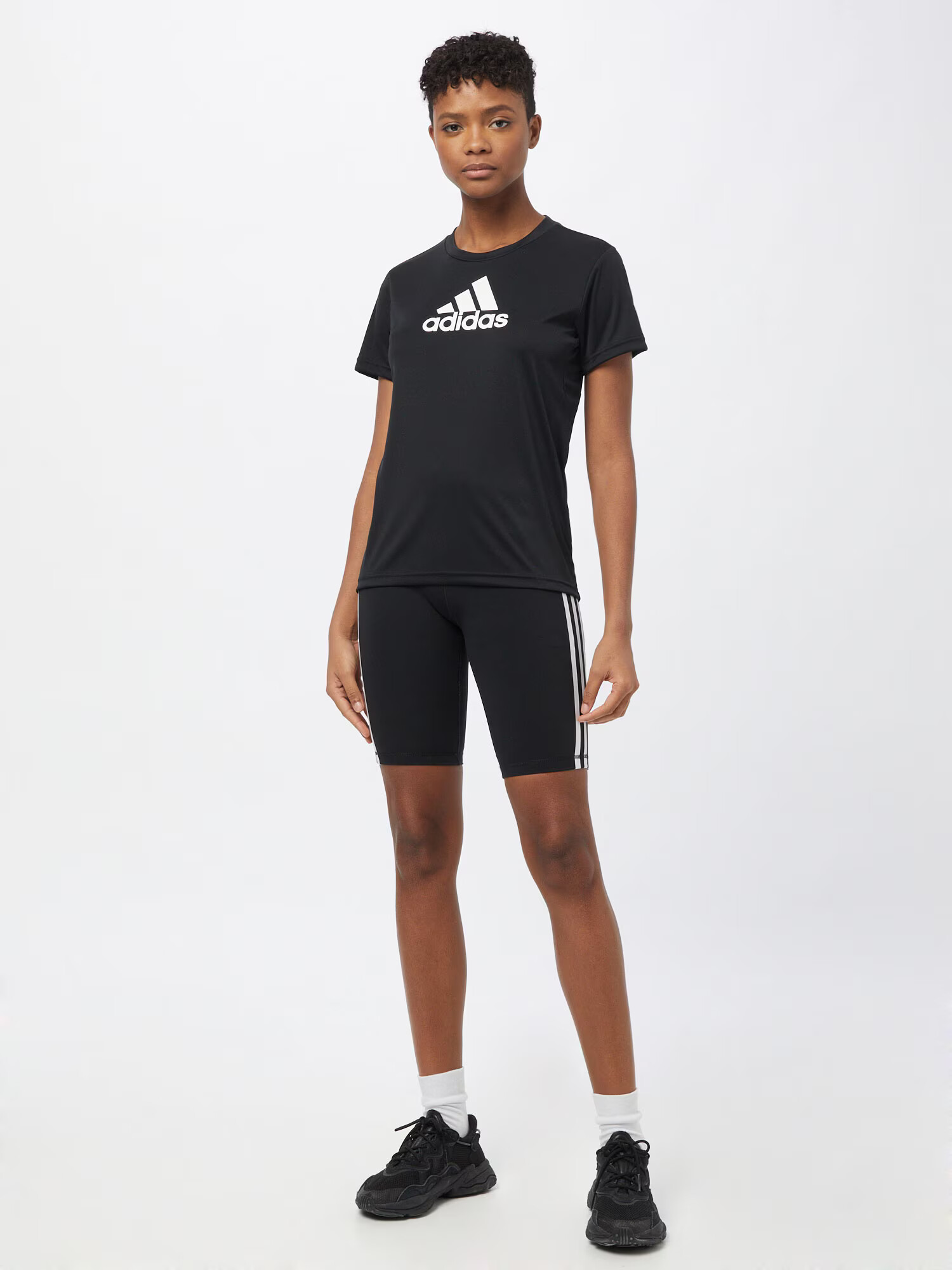 ADIDAS SPORTSWEAR Funkčné tričko čierna / biela - Pepit.sk