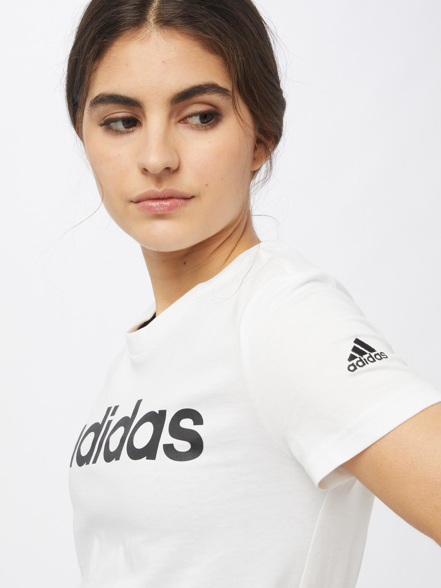 ADIDAS SPORTSWEAR Funkčné tričko 'Essentials Logo' čierna / biela - Pepit.sk