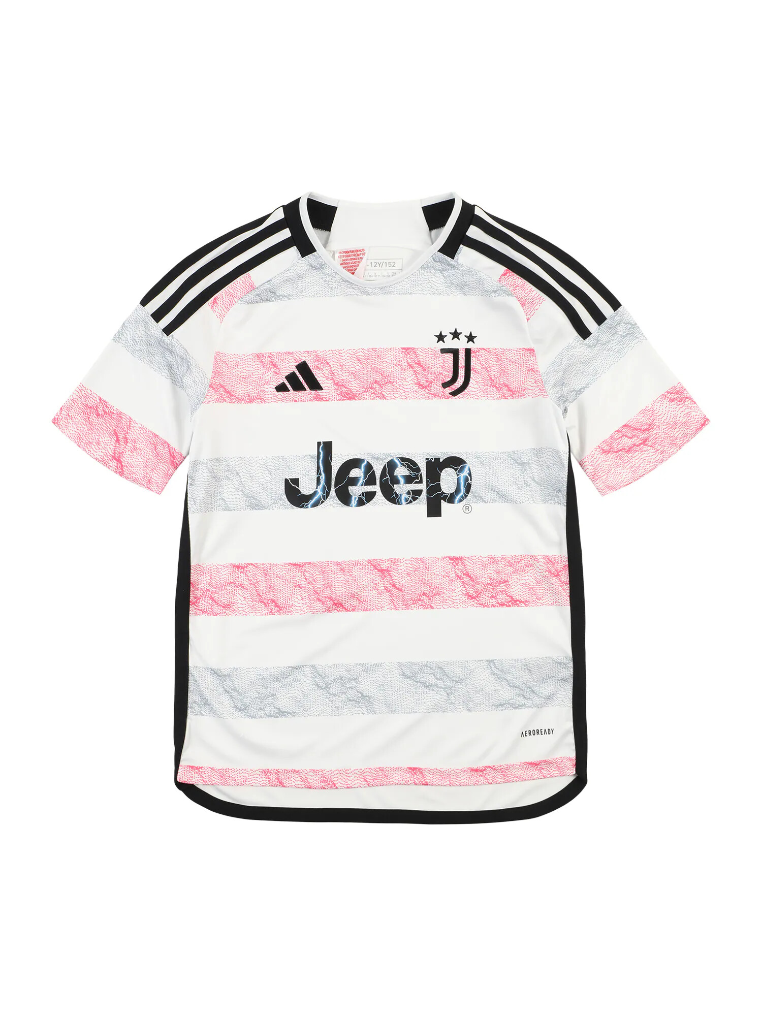 ADIDAS PERFORMANCE Funkčné tričko 'Juventus Turin Away 2023/2024 ' svetlomodrá / ružová / čierna / biela - Pepit.sk