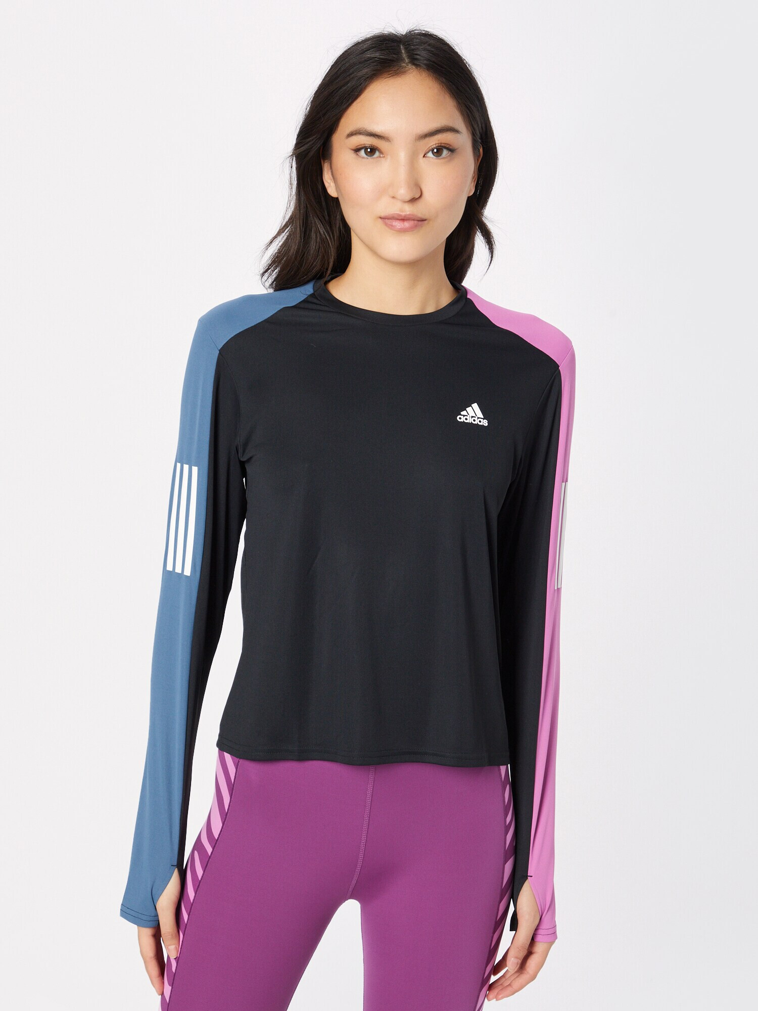 ADIDAS SPORTSWEAR Funkčné tričko námornícka modrá / orchideová / čierna / biela - Pepit.sk