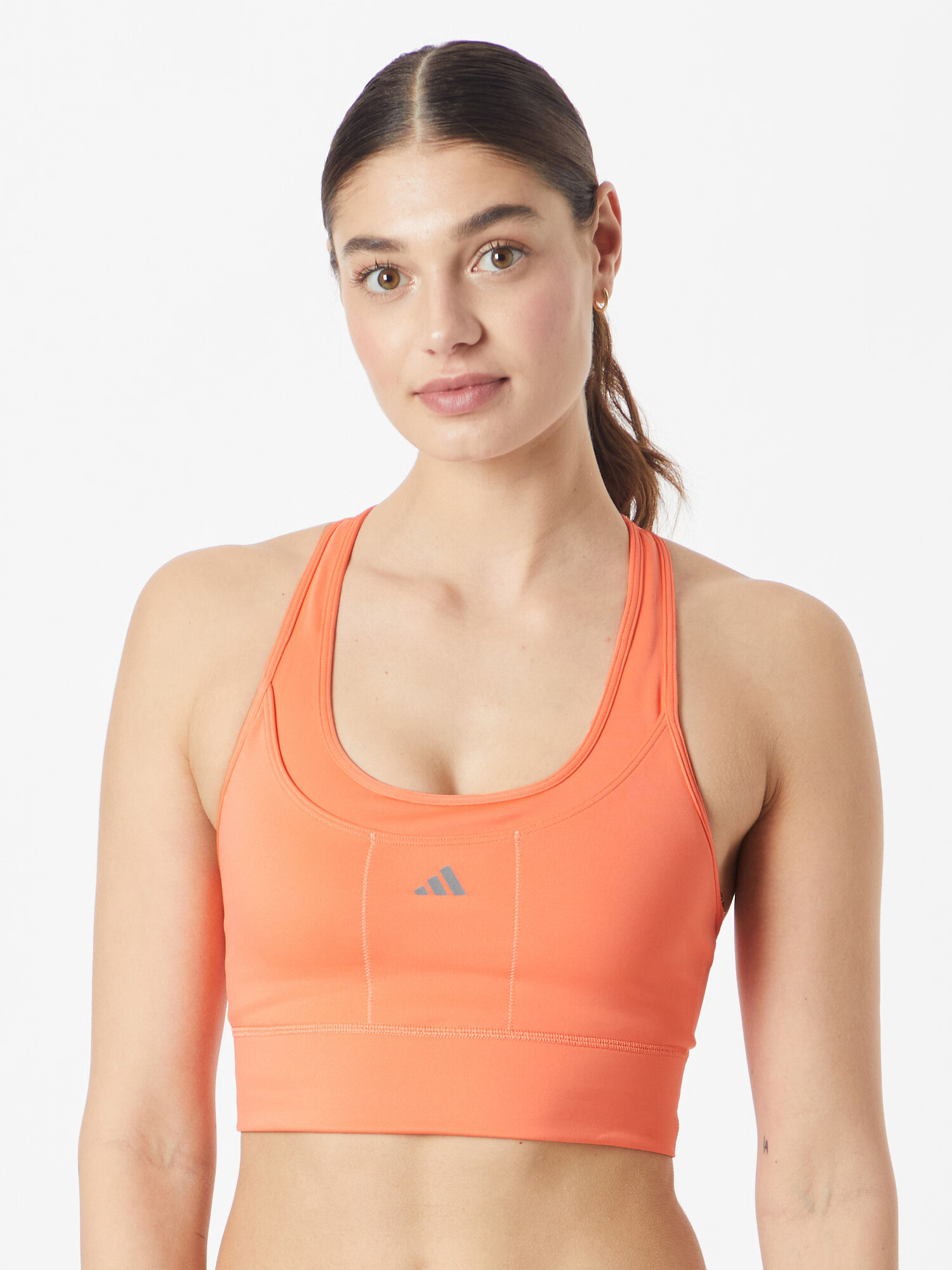 ADIDAS PERFORMANCE Športová podprsenka koralová / strieborná - Pepit.sk