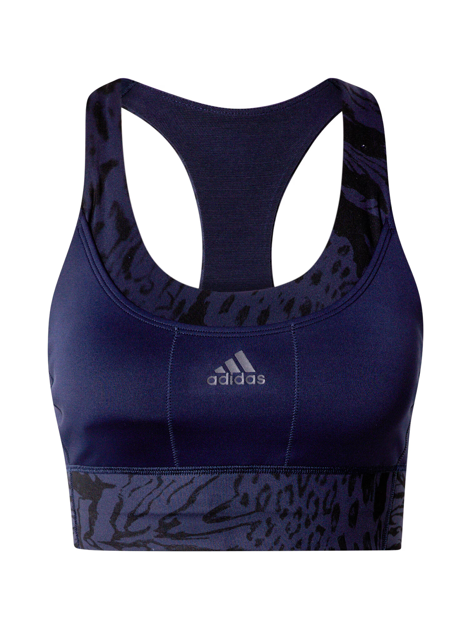 ADIDAS SPORTSWEAR Športová podprsenka 'Medium Support Print' modrá / čierna - Pepit.sk