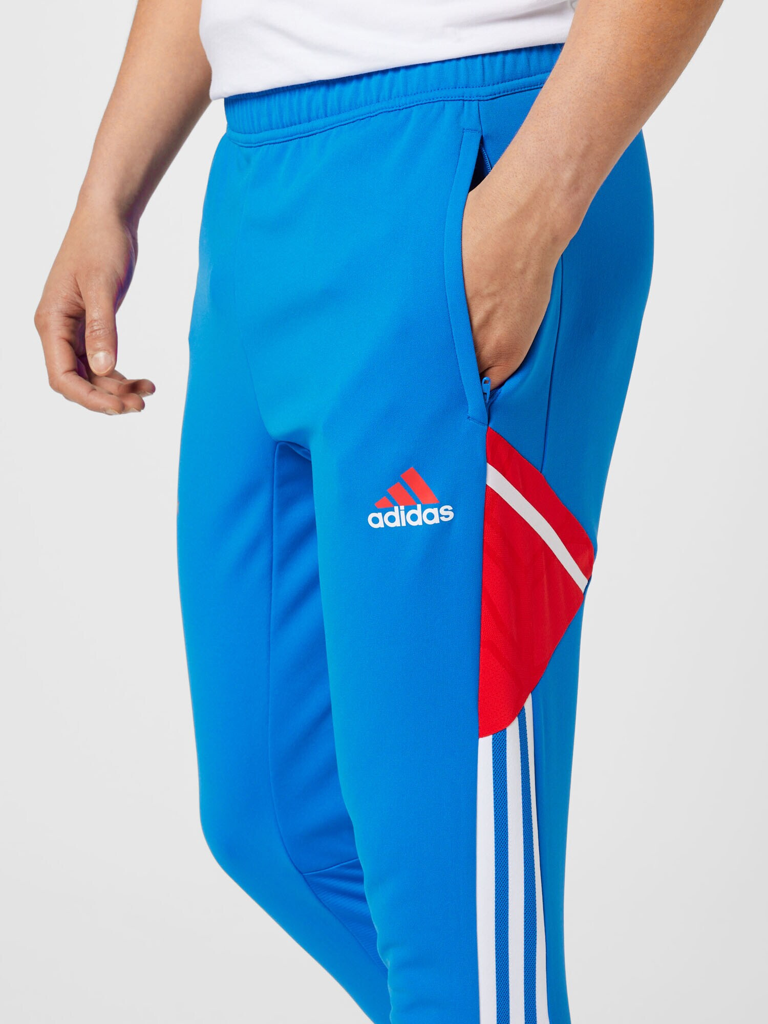 ADIDAS SPORTSWEAR Športové nohavice 'Bayern München Condivo 22' nebesky modrá / zlatá / červená / biela - Pepit.sk