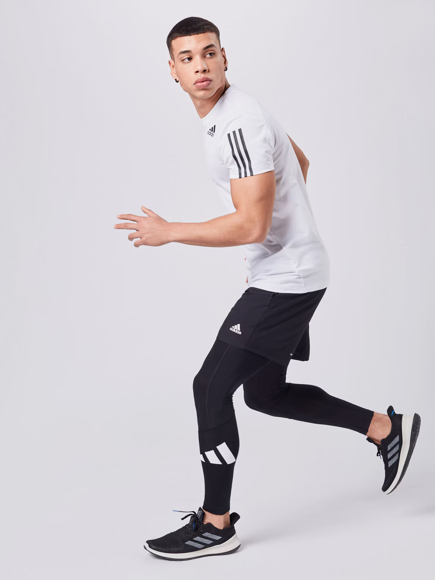 ADIDAS PERFORMANCE Športové nohavice 'Aeroready Pro Two-In-One Seersucker ' čierna / biela - Pepit.sk