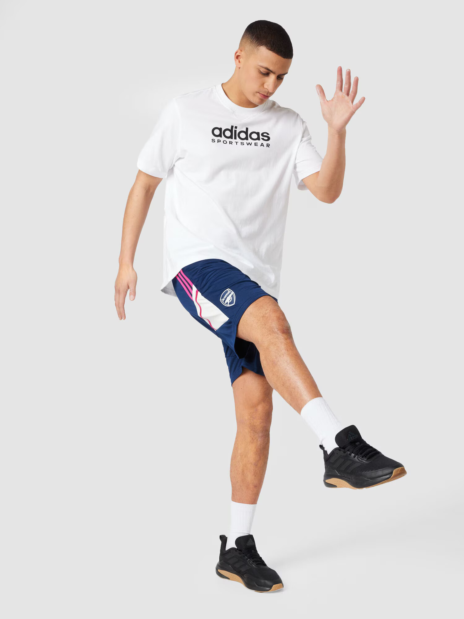 ADIDAS SPORTSWEAR Športové nohavice 'FC Arsenal Condivo 22' námornícka modrá / ružová / biela - Pepit.sk