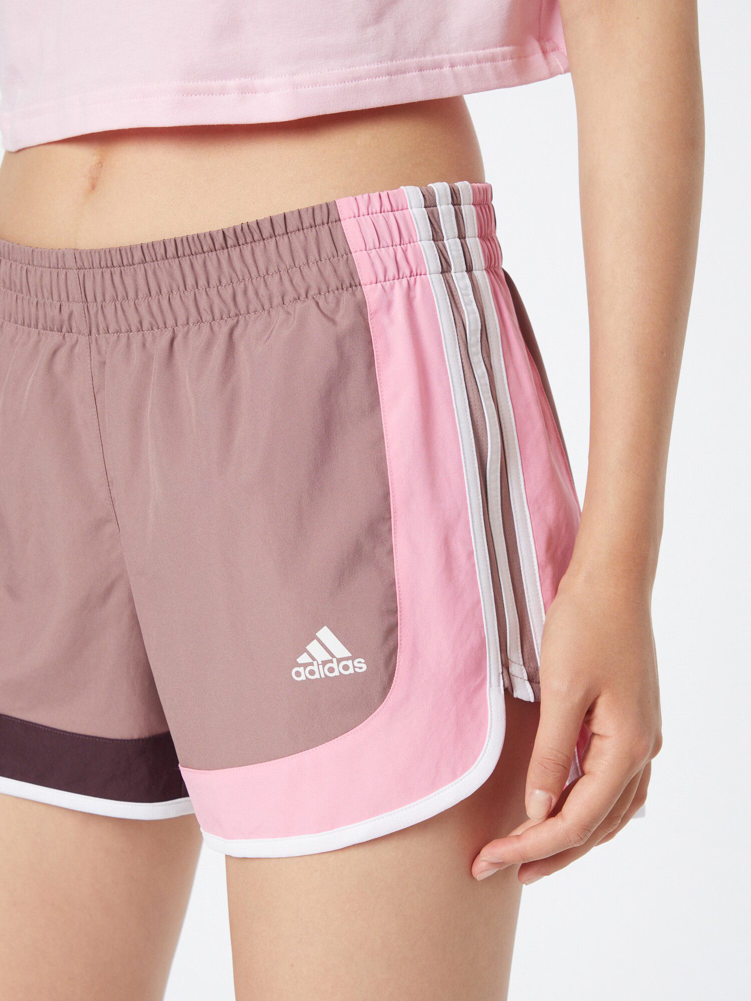 ADIDAS SPORTSWEAR Športové nohavice hrdzavohnedá / svetloružová / čierna / biela - Pepit.sk