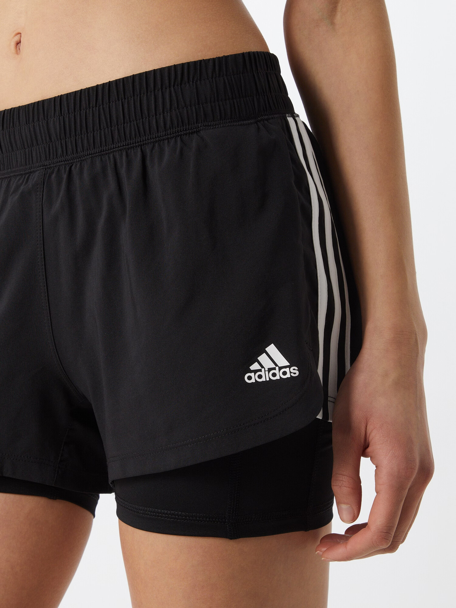 ADIDAS SPORTSWEAR Športové nohavice 'Pacer 3-Stripes Two-In-One' čierna / biela - Pepit.sk