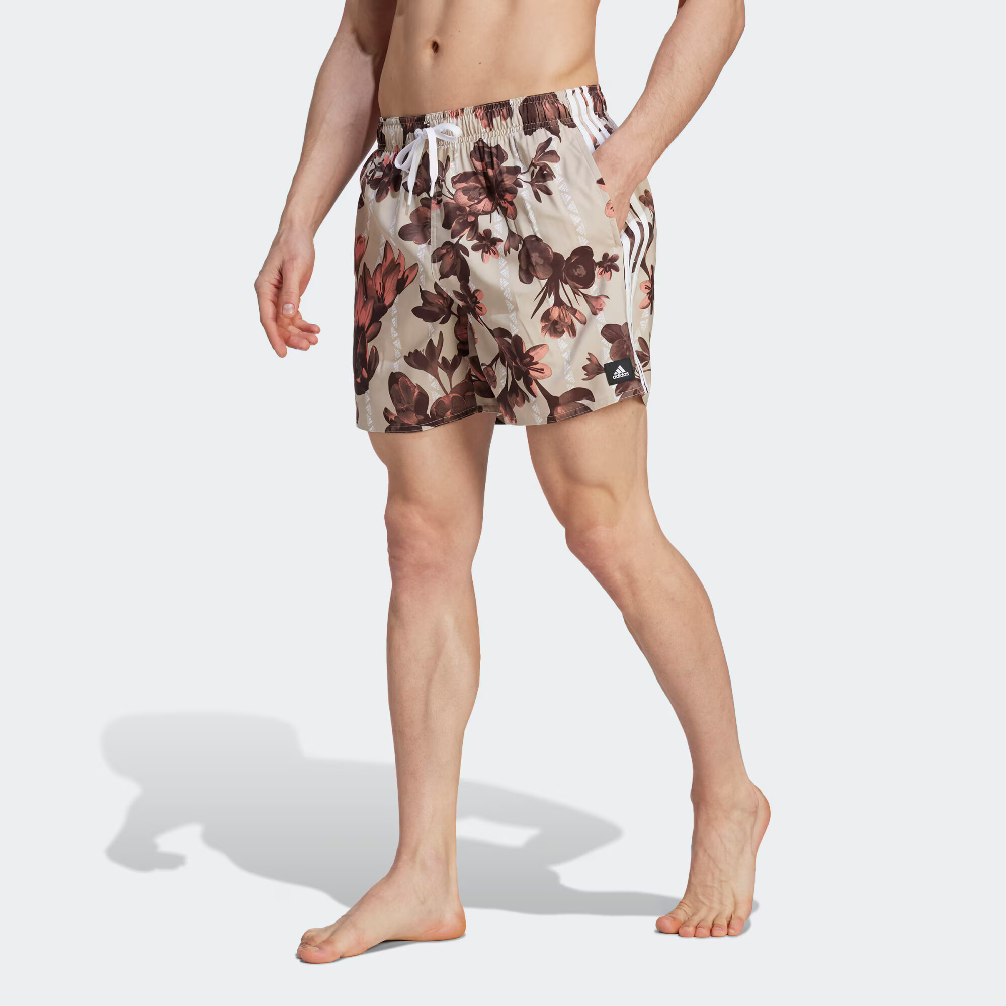 ADIDAS SPORTSWEAR Surferské šortky 'Floral Clx Short-' nebielená / čokoládová / broskyňová - Pepit.sk