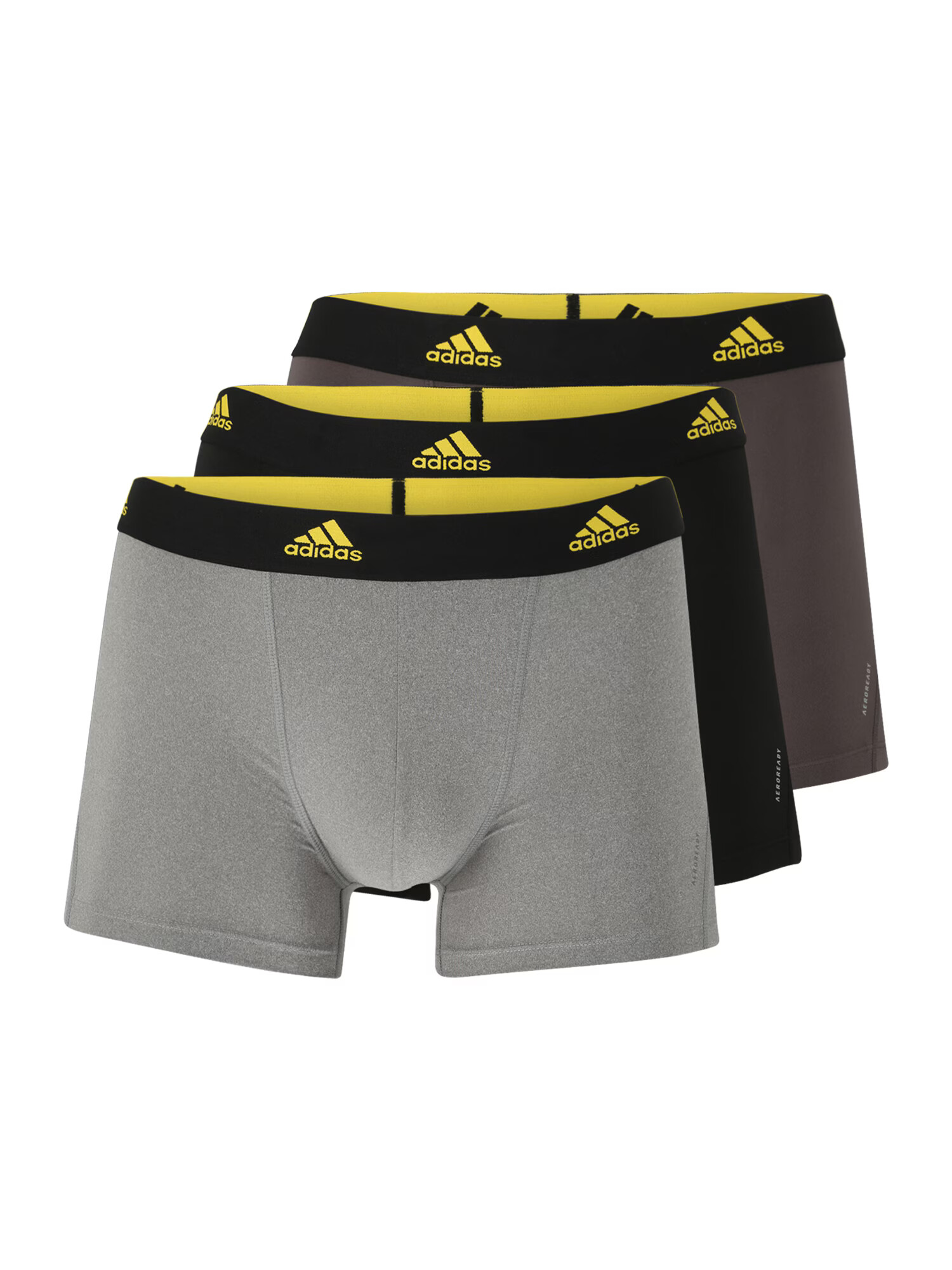 ADIDAS SPORTSWEAR Boxerky tmavožltá / antracitová / sivá melírovaná / čierna - Pepit.sk