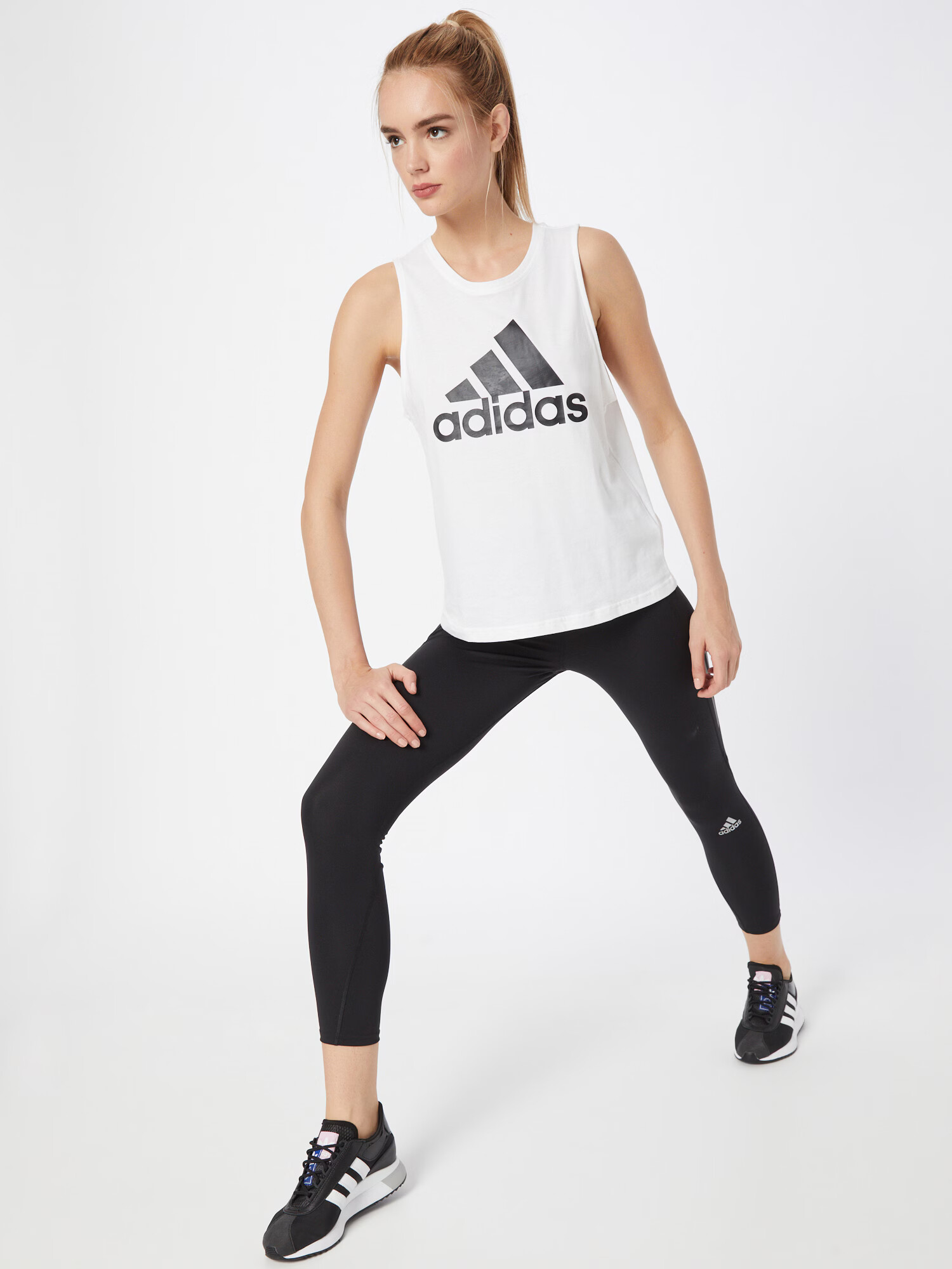 ADIDAS SPORTSWEAR Funkčné tričko čierna / biela - Pepit.sk