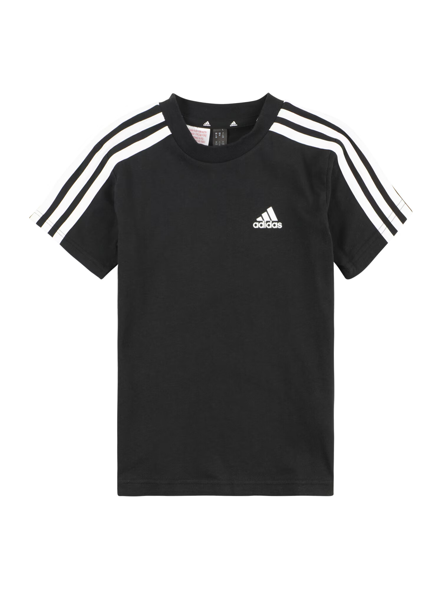 ADIDAS SPORTSWEAR Funkčné tričko 'Essentials 3-Stripes ' čierna / biela - Pepit.sk