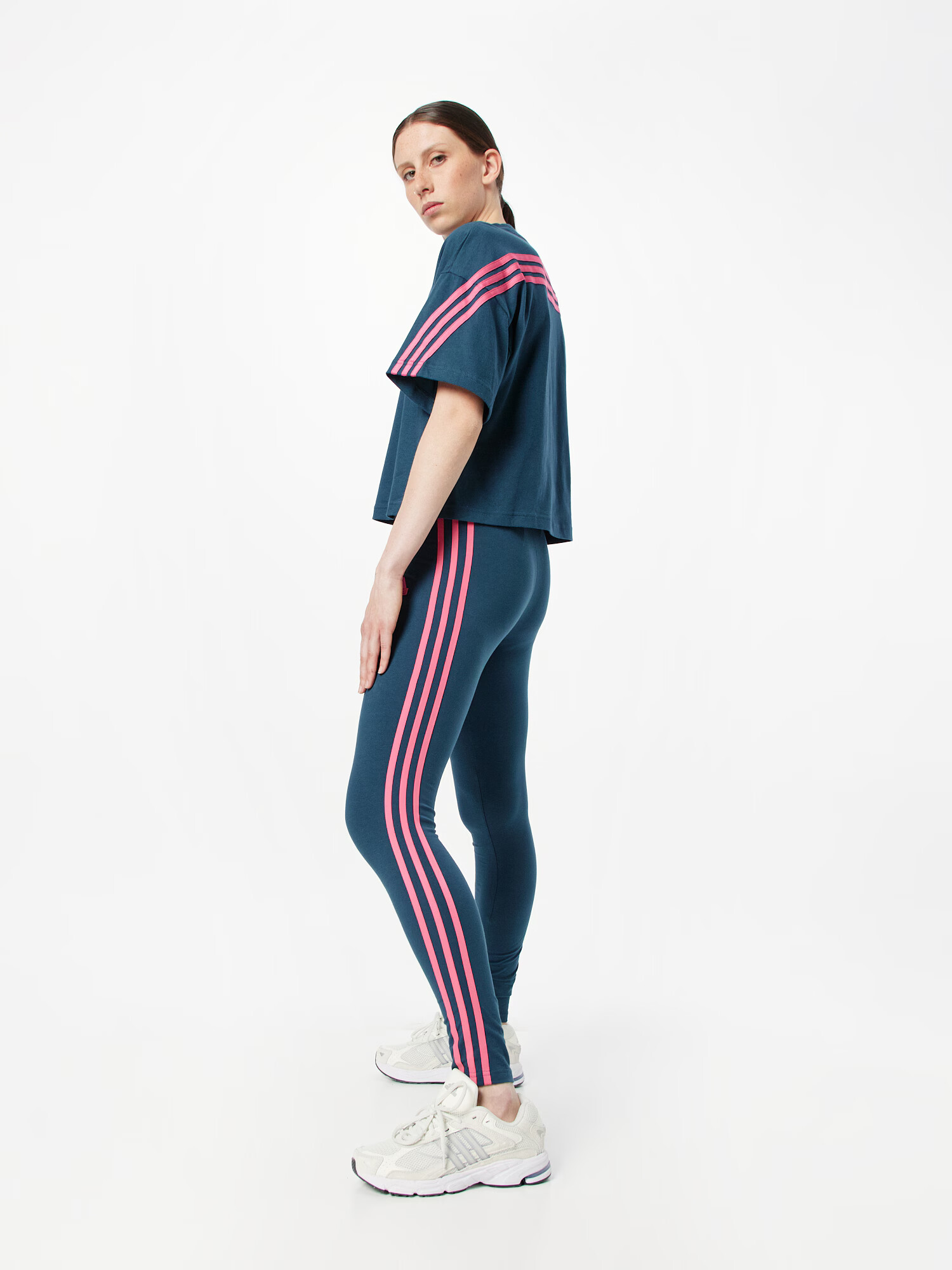 ADIDAS SPORTSWEAR Funkčné tričko 'Future Icons 3-Stripes' petrolejová / ružová - Pepit.sk