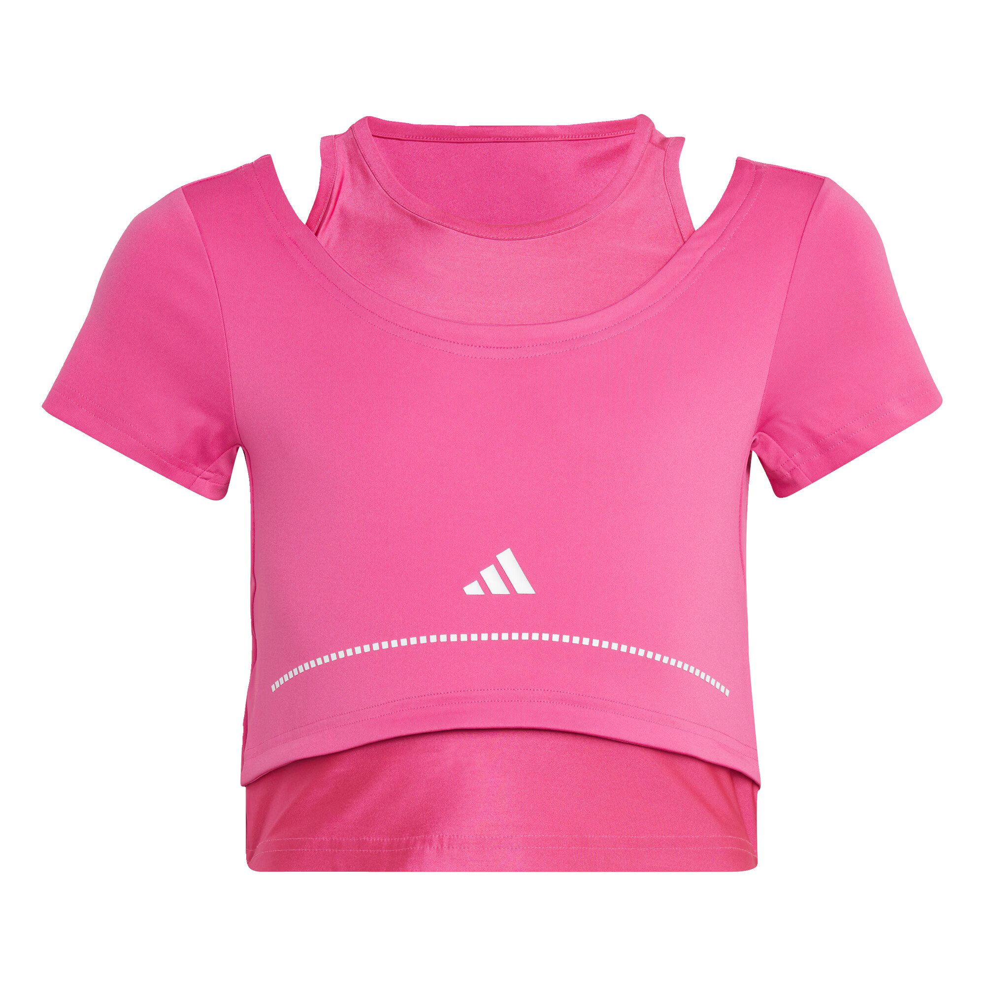 ADIDAS SPORTSWEAR Funkčné tričko 'Aeroready' sivá / fuksia / biela - Pepit.sk