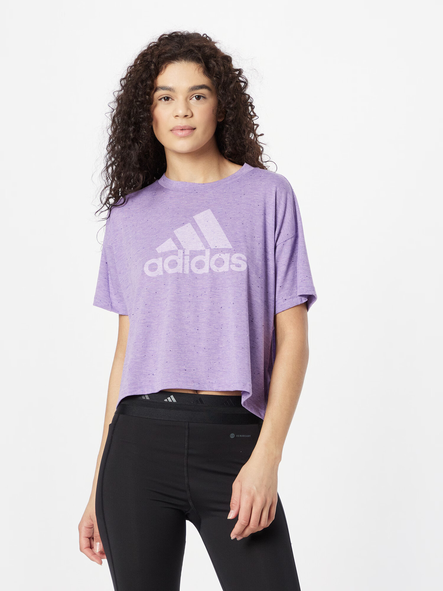 ADIDAS SPORTSWEAR Funkčné tričko tmavomodrá / pastelovo fialová / fialová melírovaná - Pepit.sk