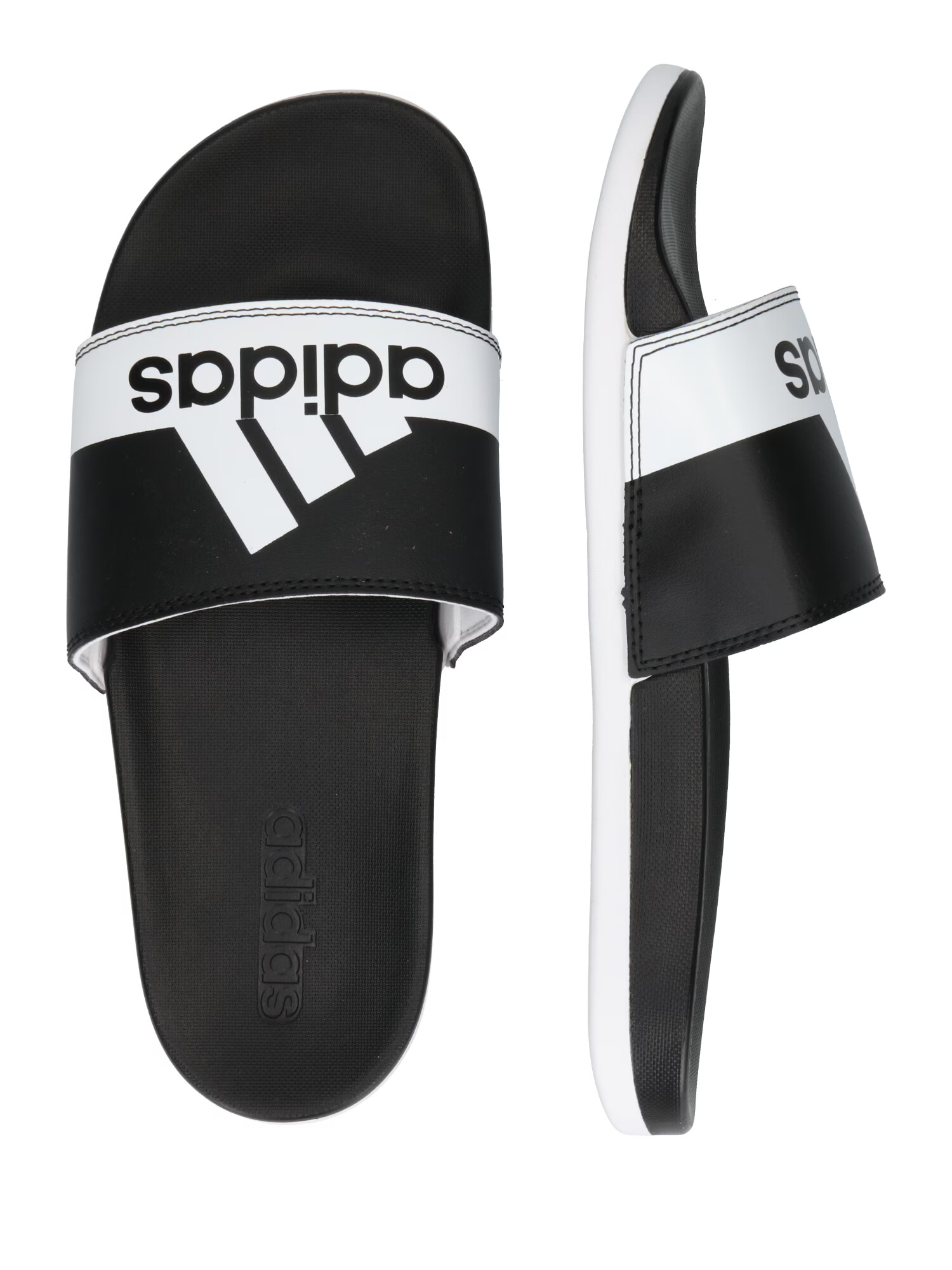 ADIDAS SPORTSWEAR Plážové / kúpacie topánky 'Adilette' čierna / biela - Pepit.sk