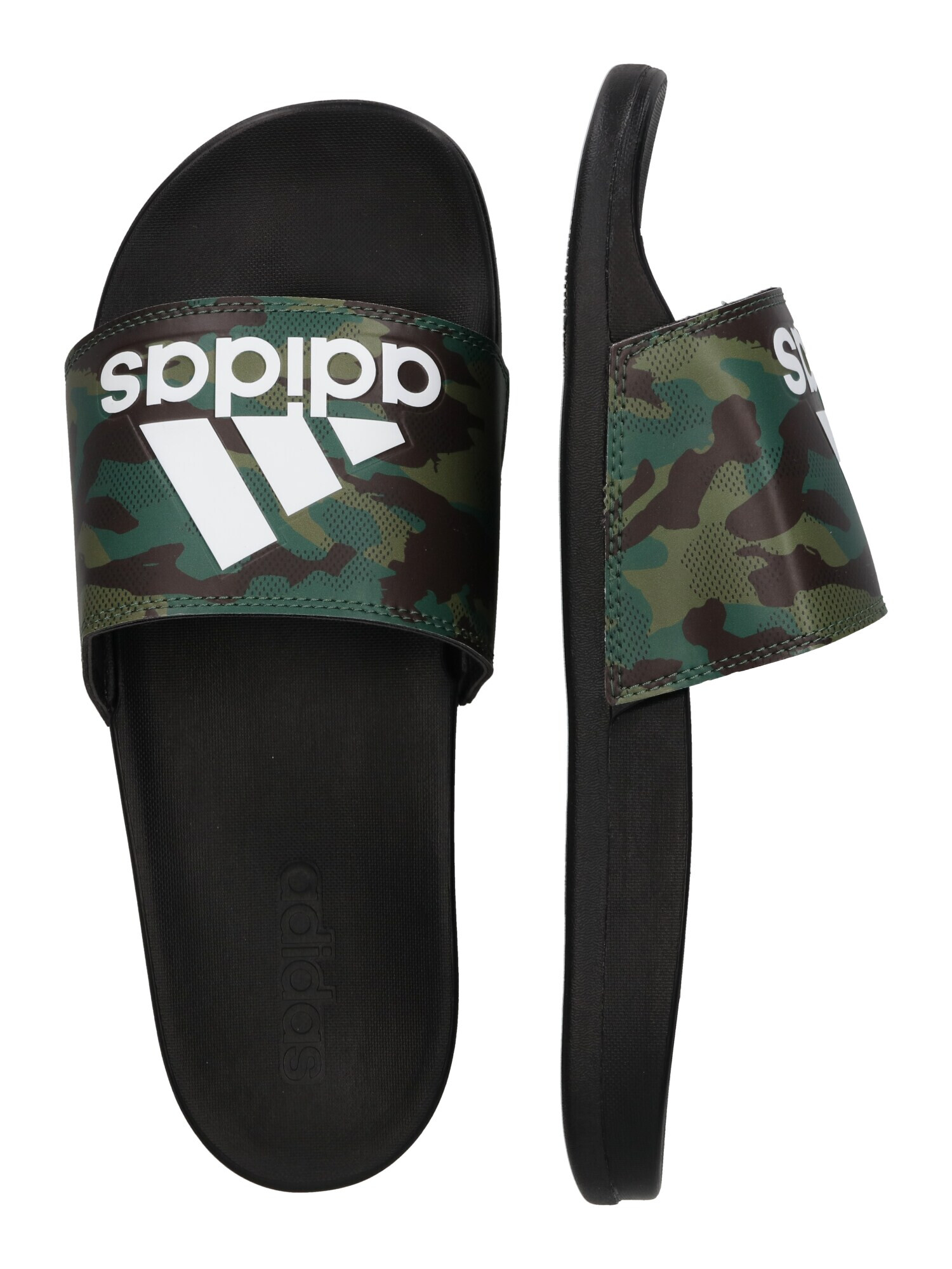 ADIDAS SPORTSWEAR Plážové / kúpacie topánky tmavozelená / čierna / biela - Pepit.sk