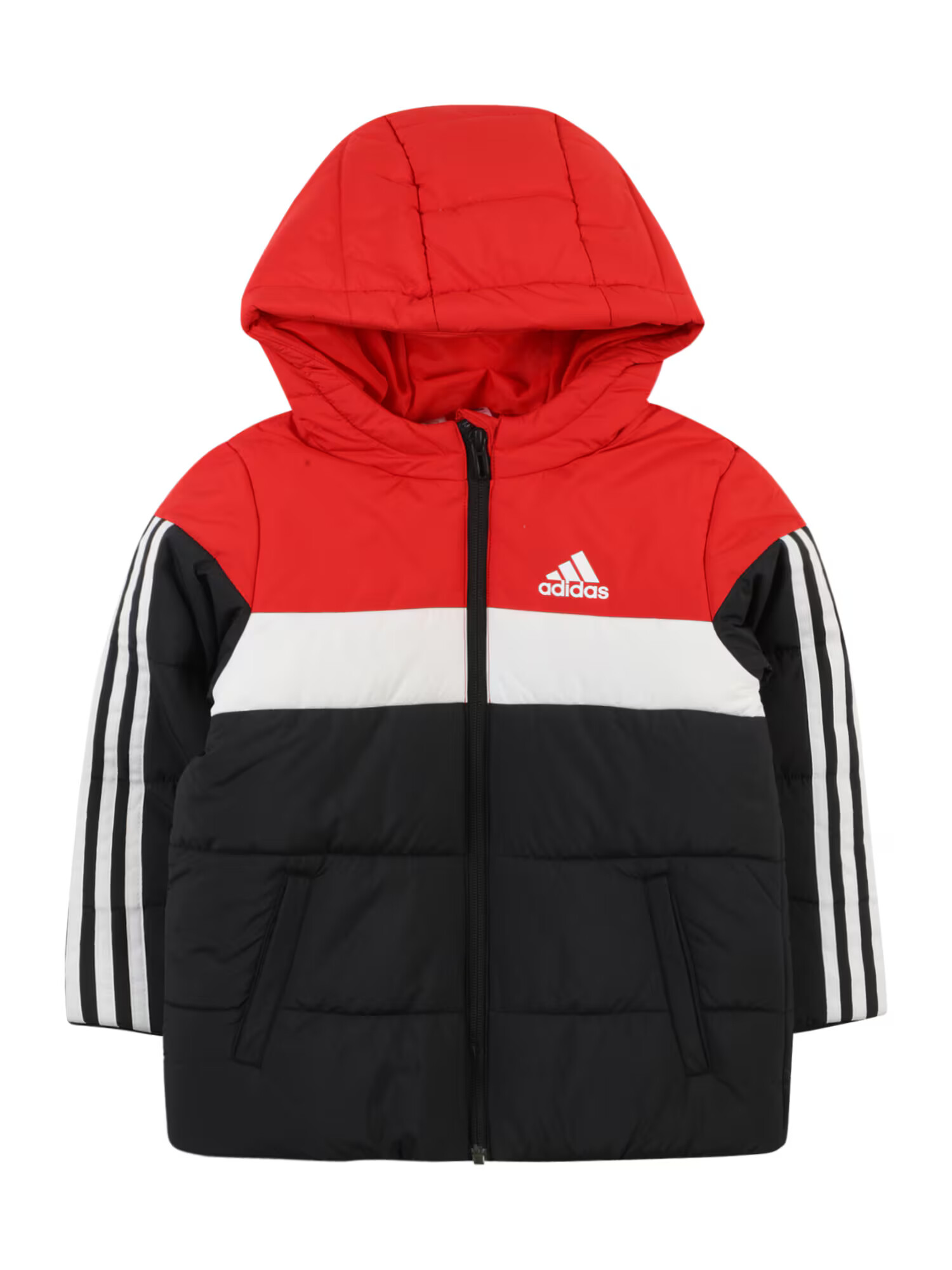 ADIDAS SPORTSWEAR Športová bunda 'Padded' červená / čierna / biela - Pepit.sk