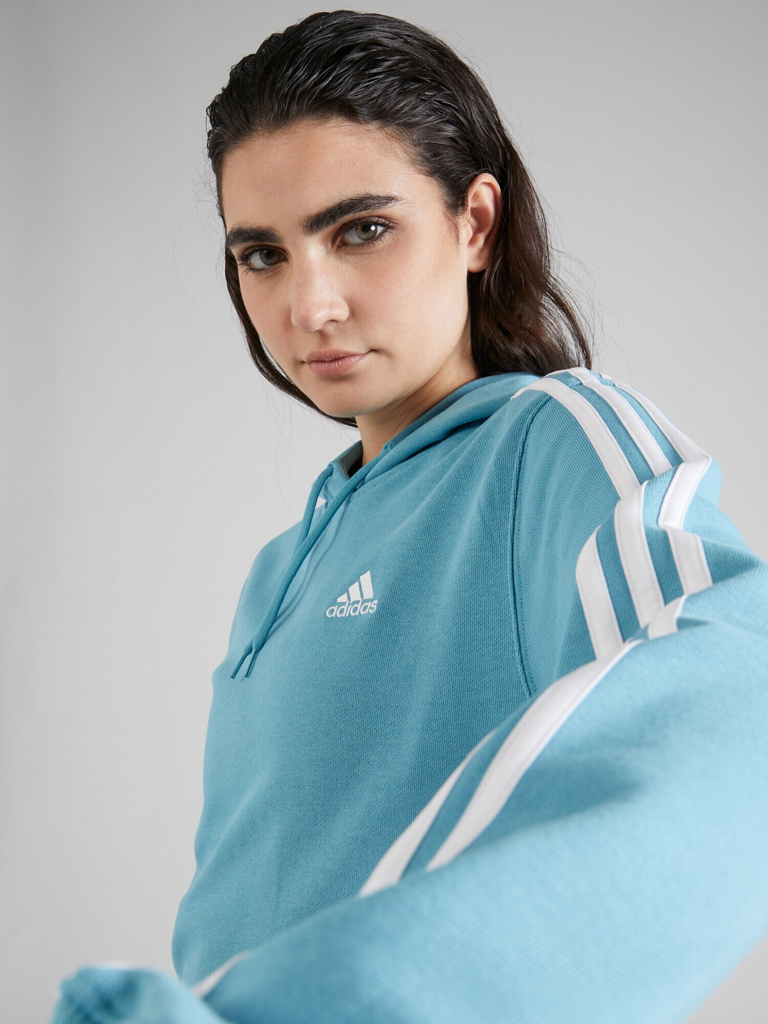 ADIDAS SPORTSWEAR Športová mikina nebesky modrá / biela - Pepit.sk