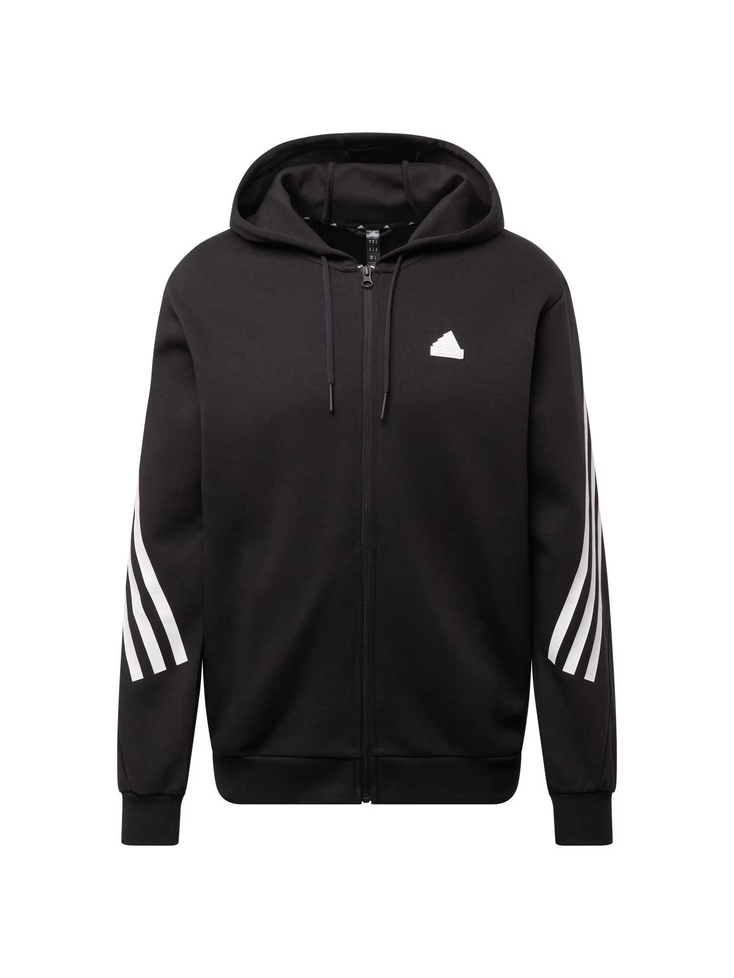 ADIDAS SPORTSWEAR Športová mikina so zipsom čierna / biela - Pepit.sk