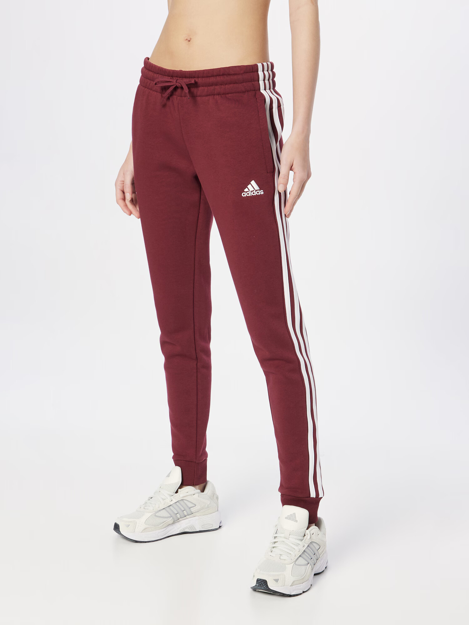 ADIDAS SPORTSWEAR Športové nohavice 'Essentials' burgundská / biela - Pepit.sk