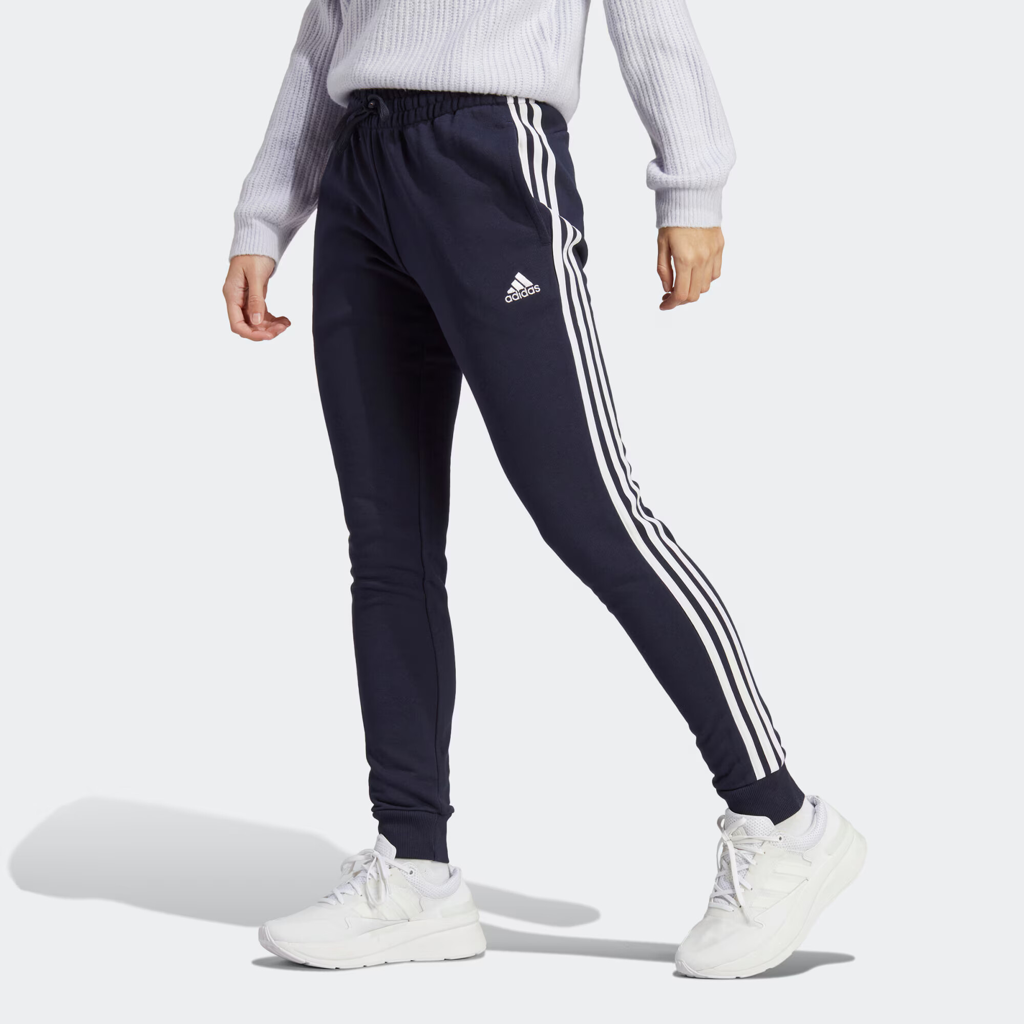 ADIDAS SPORTSWEAR Športové nohavice 'Essentials' námornícka modrá / biela - Pepit.sk