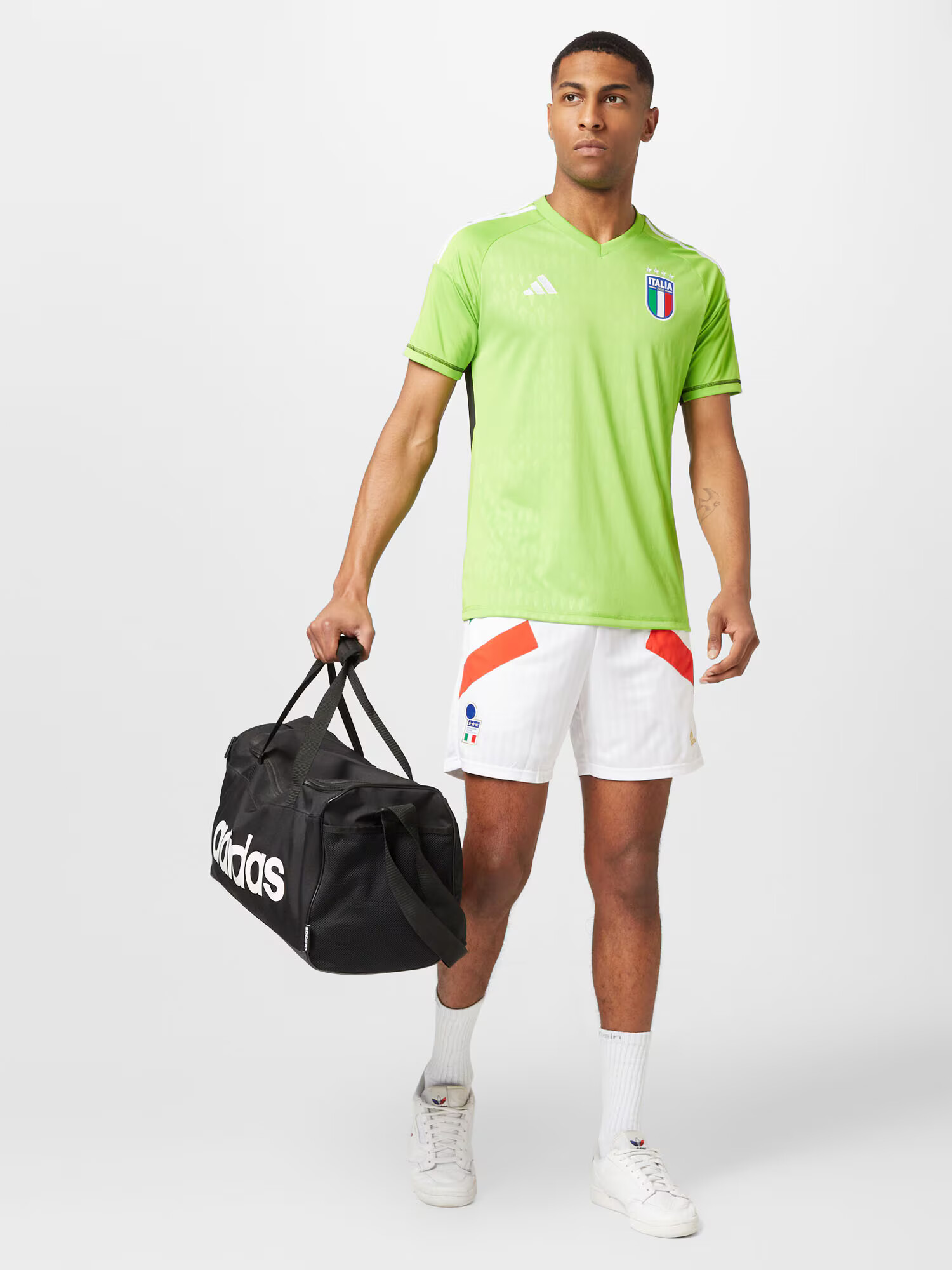 ADIDAS SPORTSWEAR Športové nohavice 'FIGC Italien' zlatá žltá / trávovo zelená / jasne červená / biela - Pepit.sk