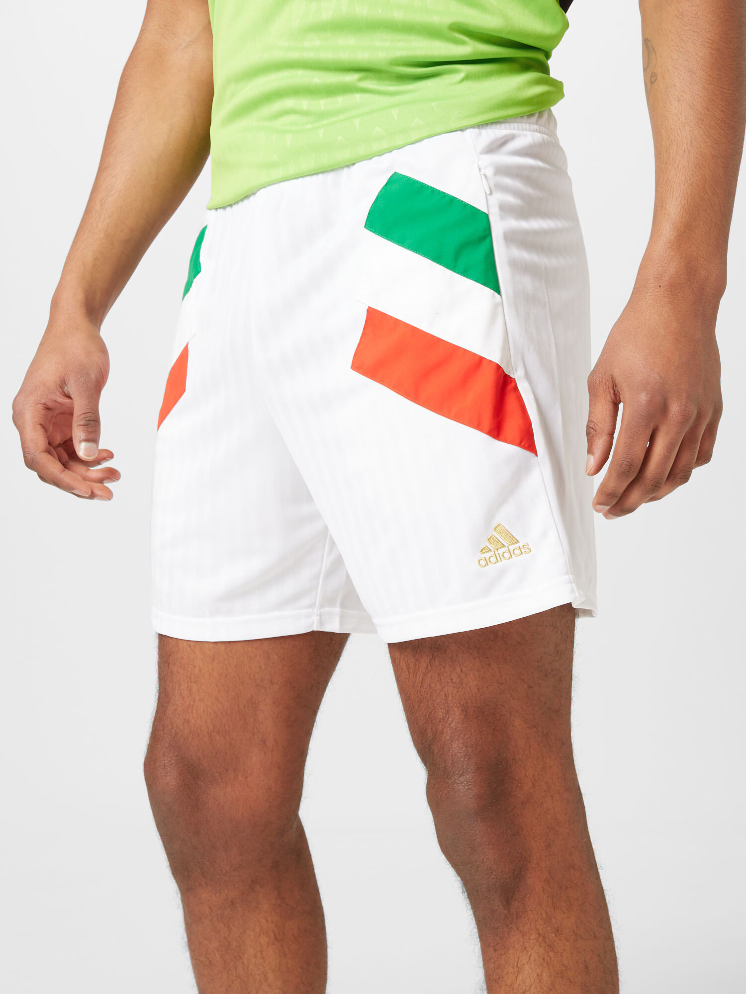 ADIDAS SPORTSWEAR Športové nohavice 'FIGC Italien' zlatá žltá / trávovo zelená / jasne červená / biela - Pepit.sk