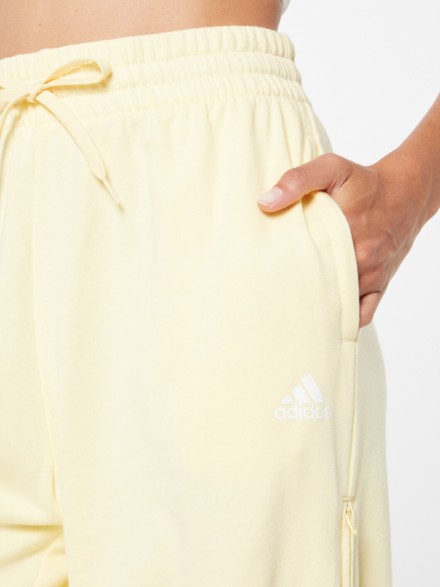 ADIDAS SPORTSWEAR Športové nohavice svetložltá / biela - Pepit.sk