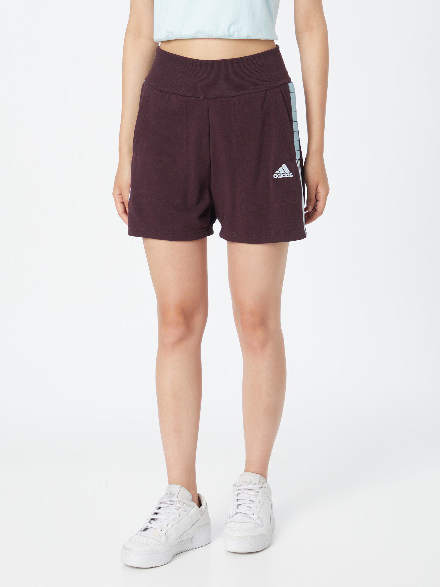 ADIDAS SPORTSWEAR Športové nohavice 'Tiro' svetlomodrá / burgundská / biela - Pepit.sk