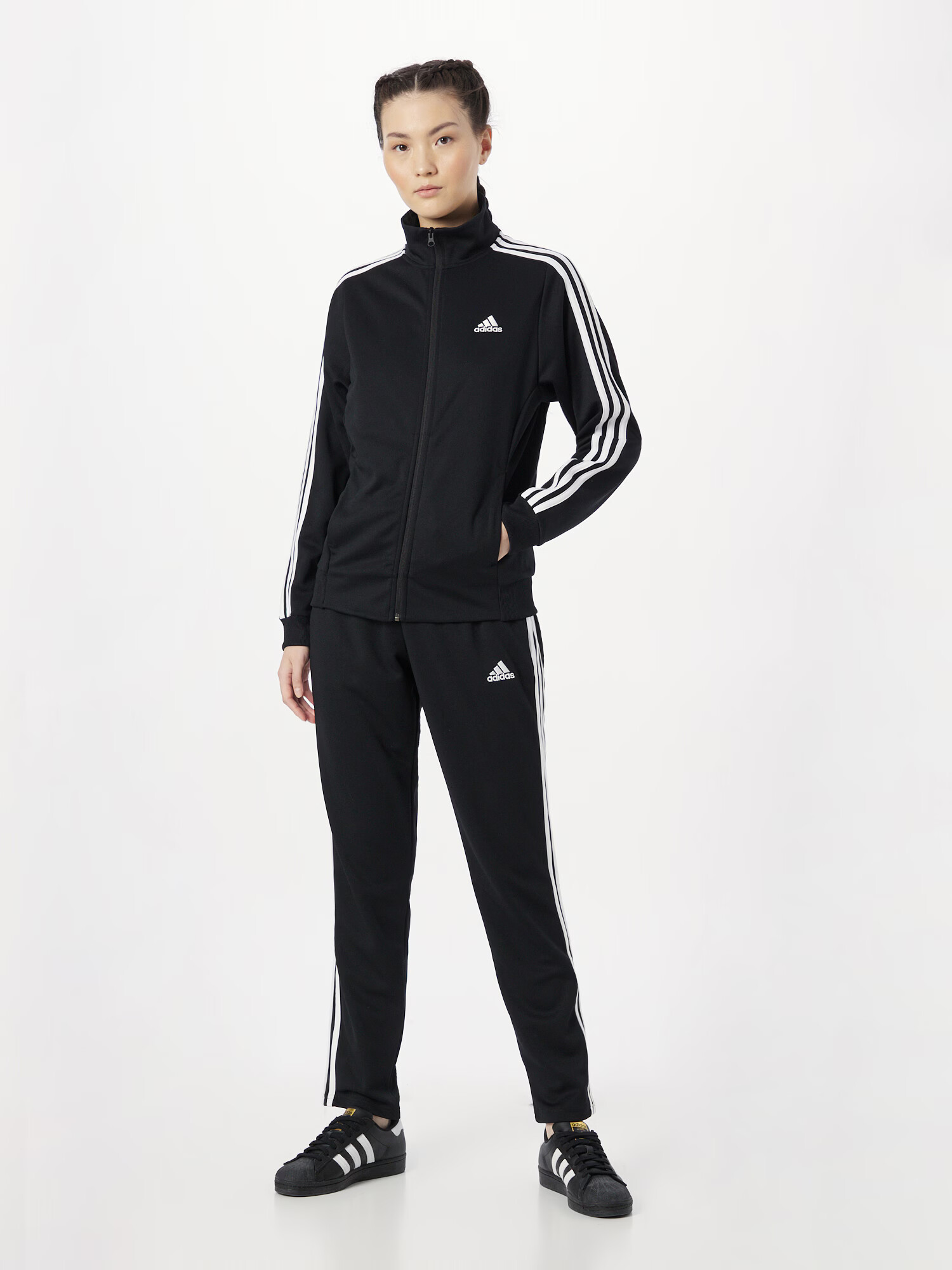 ADIDAS SPORTSWEAR Tréningový komplet '3-Stripes Double' čierna / biela - Pepit.sk