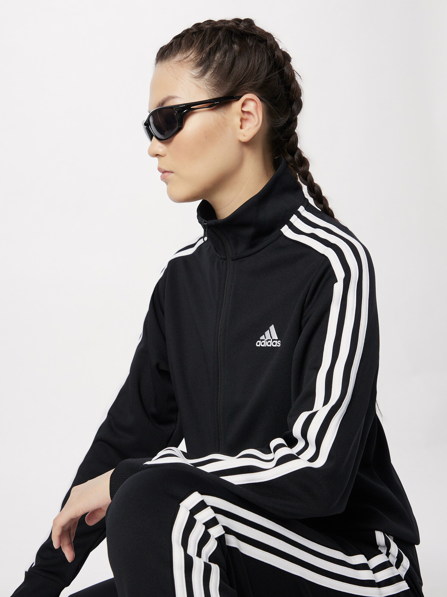 ADIDAS SPORTSWEAR Tréningový komplet '3-Stripes Double' čierna / biela - Pepit.sk