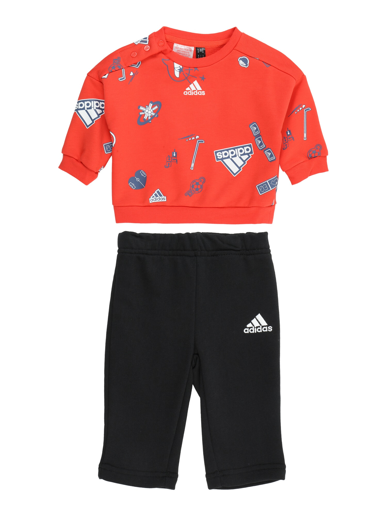 ADIDAS SPORTSWEAR Tréningový komplet tmavosivá / červená / čierna / biela - Pepit.sk