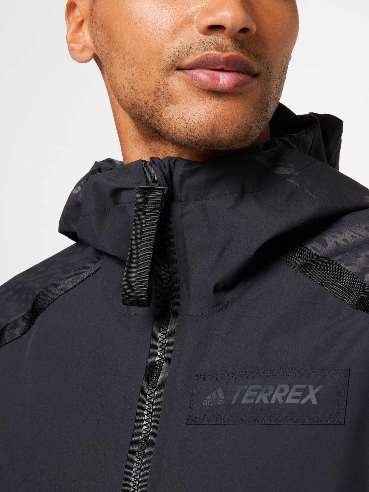 ADIDAS TERREX Outdoorová bunda 'Utilitas Rain' béžová / čierna - Pepit.sk