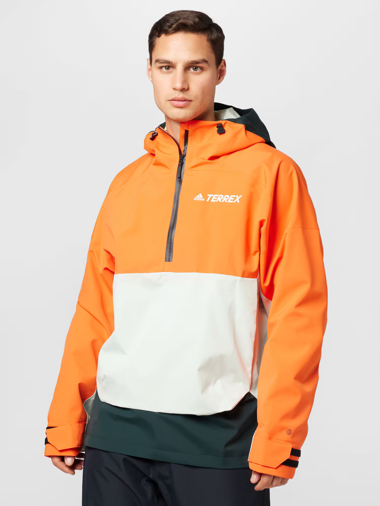 ADIDAS TERREX Outdoorová bunda námornícka modrá / tmavooranžová / šedobiela - Pepit.sk