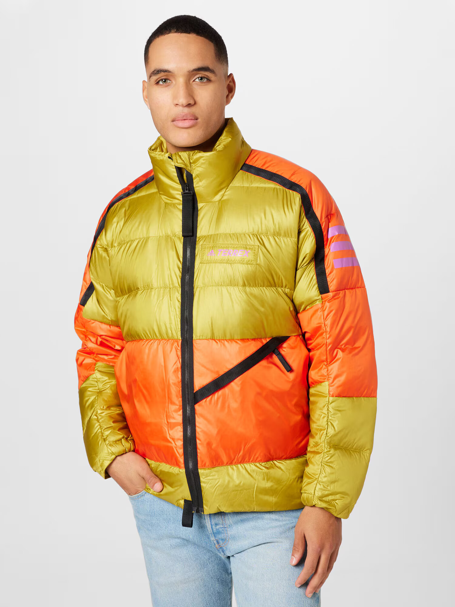 ADIDAS TERREX Outdoorová bunda olivová / fialová / červená / čierna - Pepit.sk