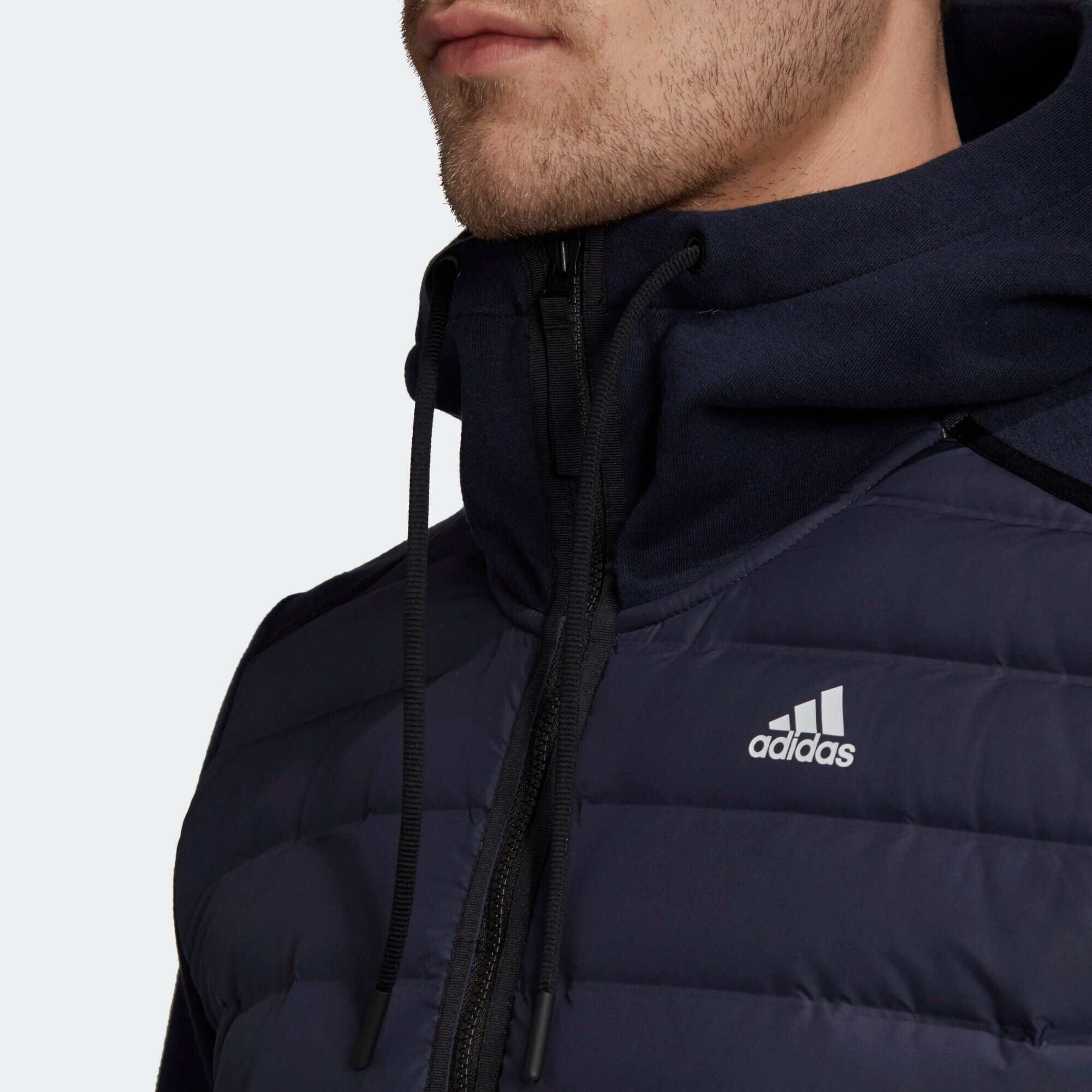 ADIDAS TERREX Outdoorová bunda 'Varilite Hybrid' námornícka modrá / biela - Pepit.sk