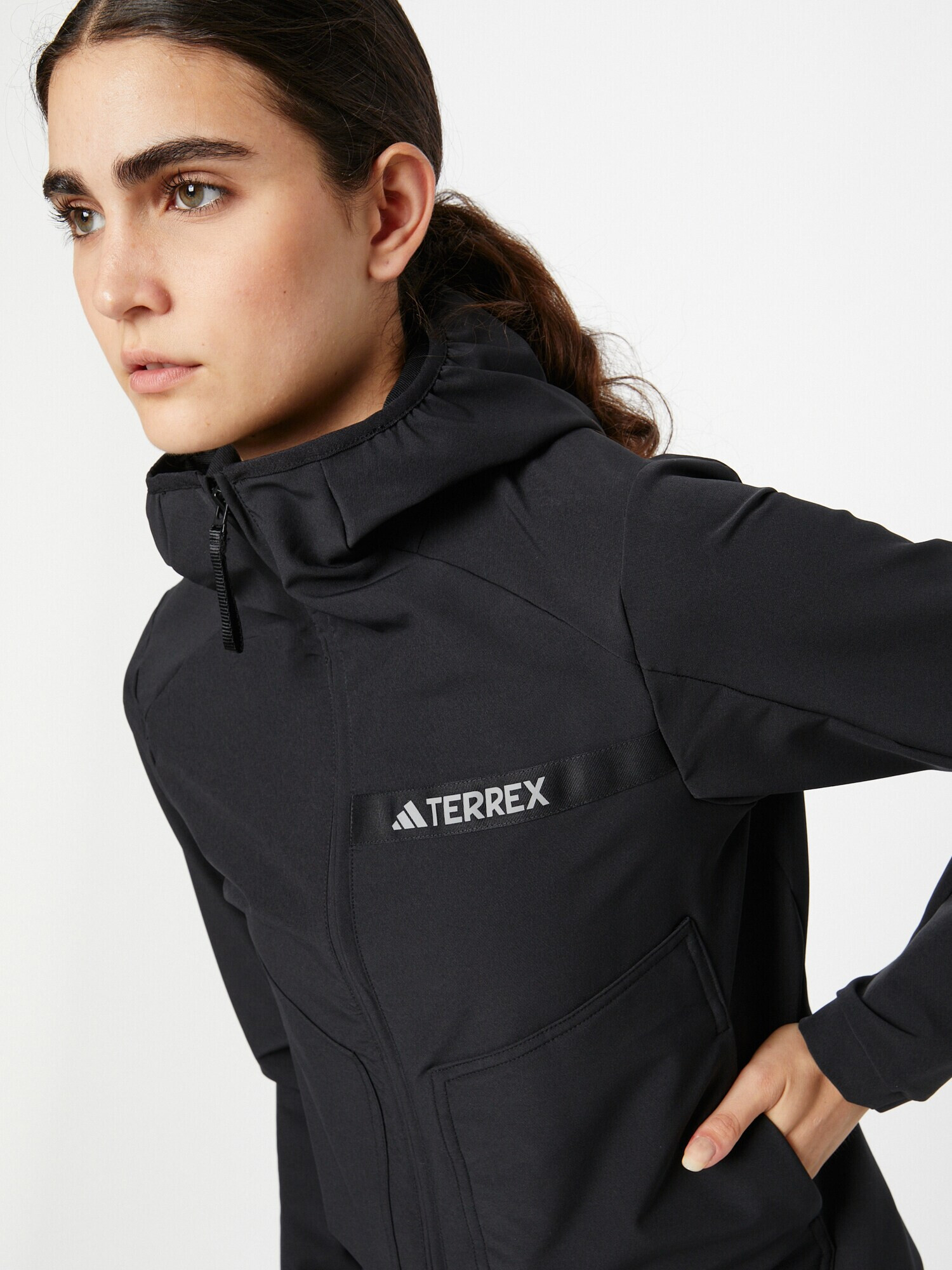 ADIDAS TERREX Športová bunda 'Multi Soft Shell' čierna / biela - Pepit.sk