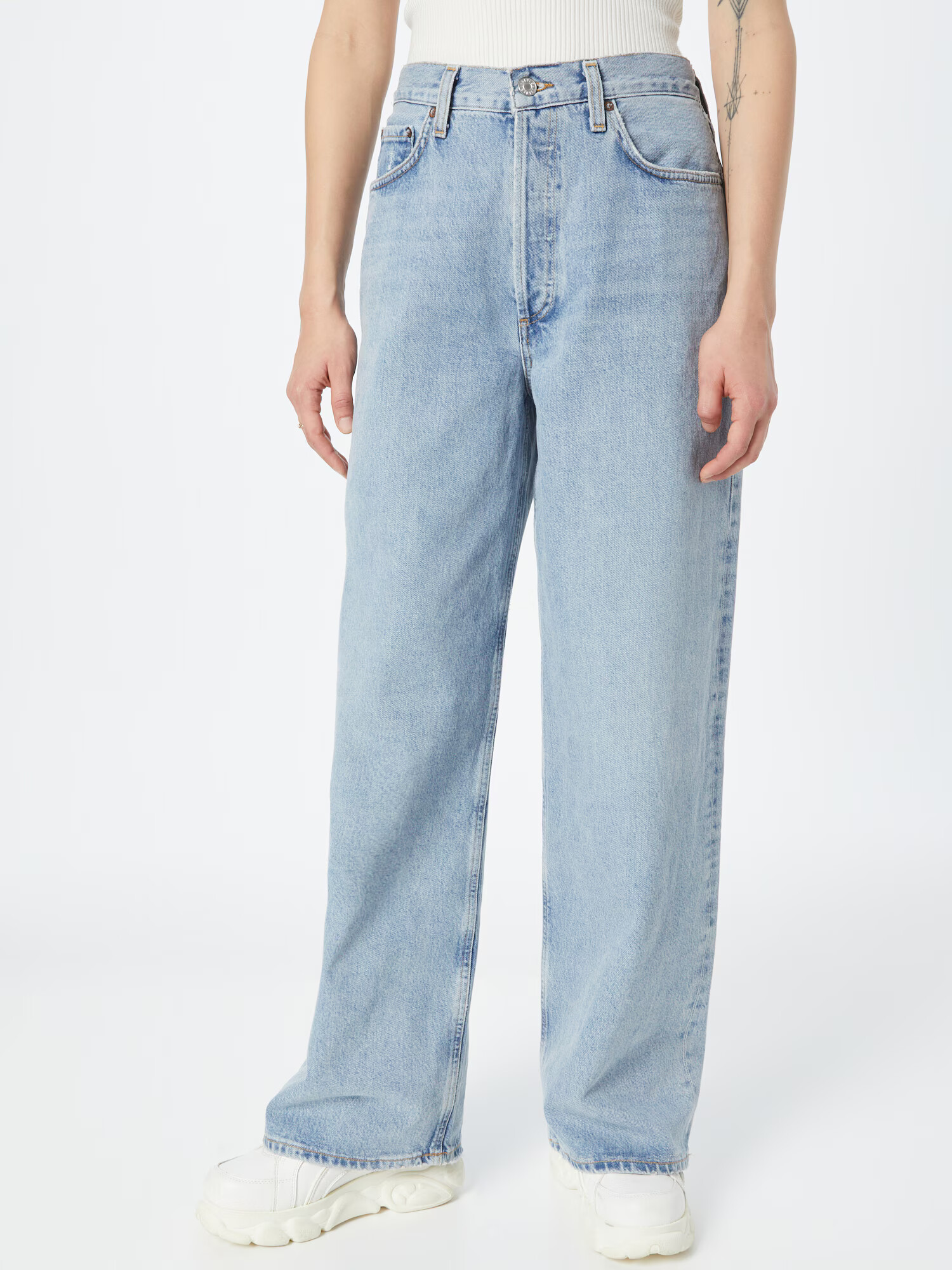 AGOLDE Džínsy 'Low Rise Baggy' modrá denim - Pepit.sk