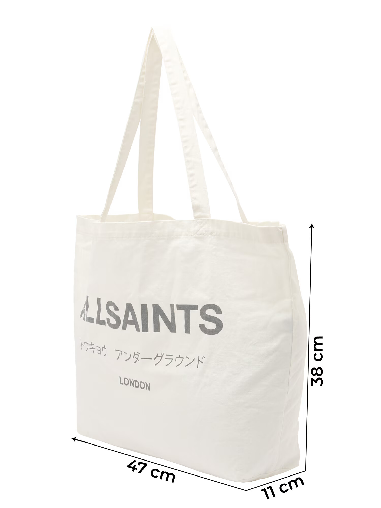 AllSaints Shopper čierna / biela - Pepit.sk