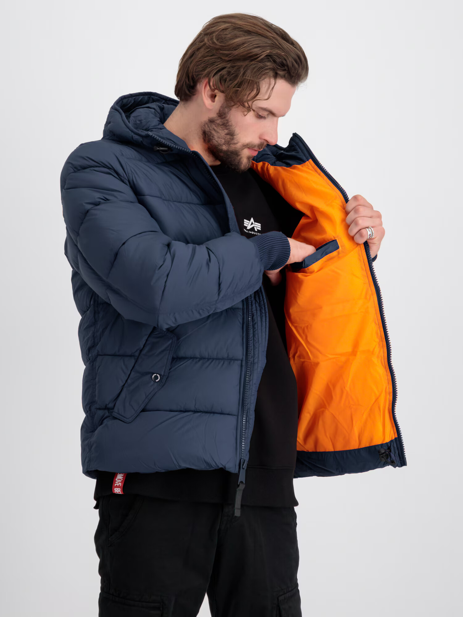 ALPHA INDUSTRIES Funkčná bunda námornícka modrá / červená / biela - Pepit.sk