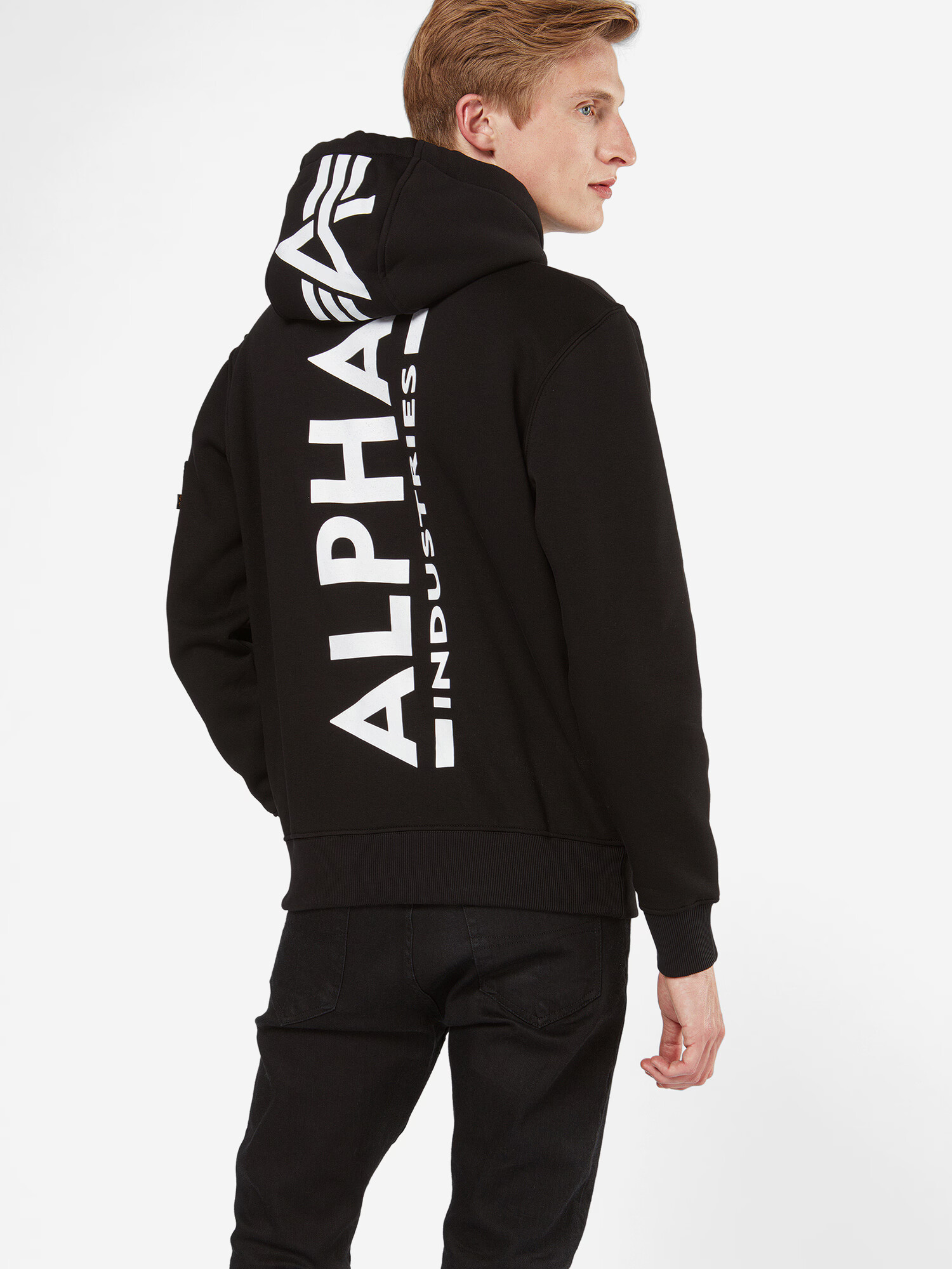 ALPHA INDUSTRIES Mikina červená / čierna / biela - Pepit.sk