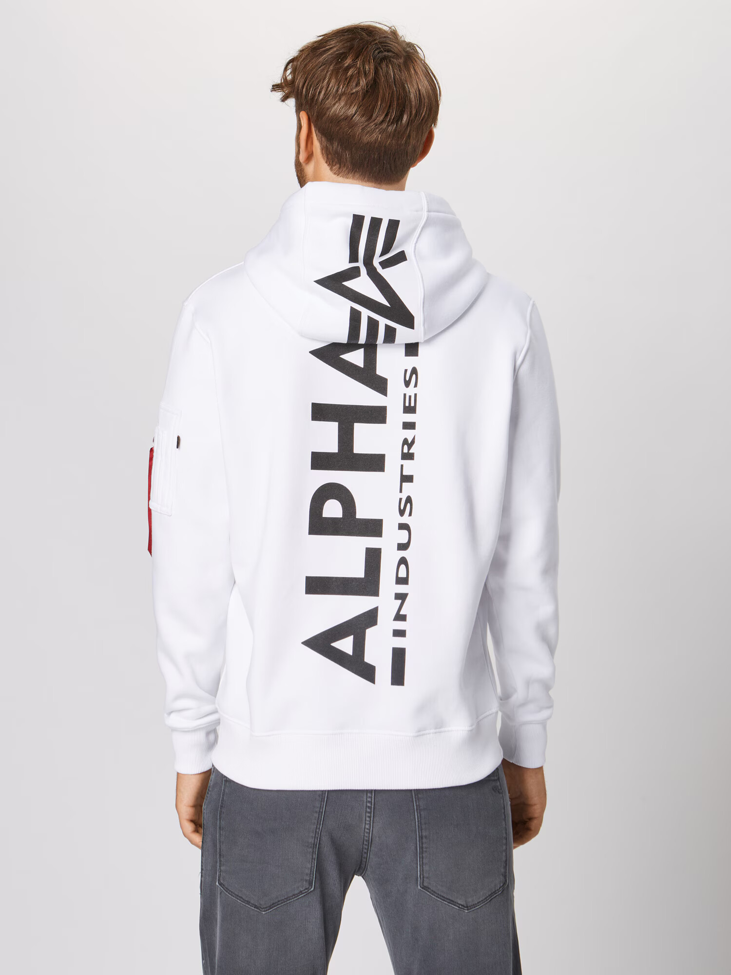 ALPHA INDUSTRIES Mikina červená / čierna / biela - Pepit.sk